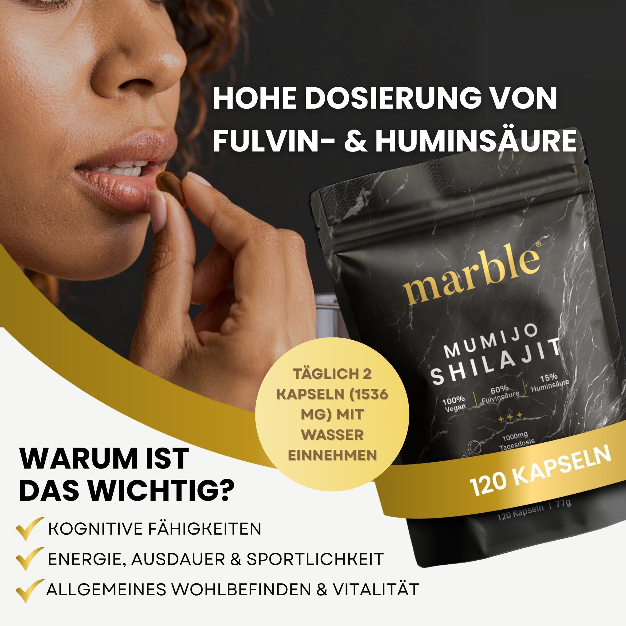 Shilajit Capsules 98G Original with MCT Oil