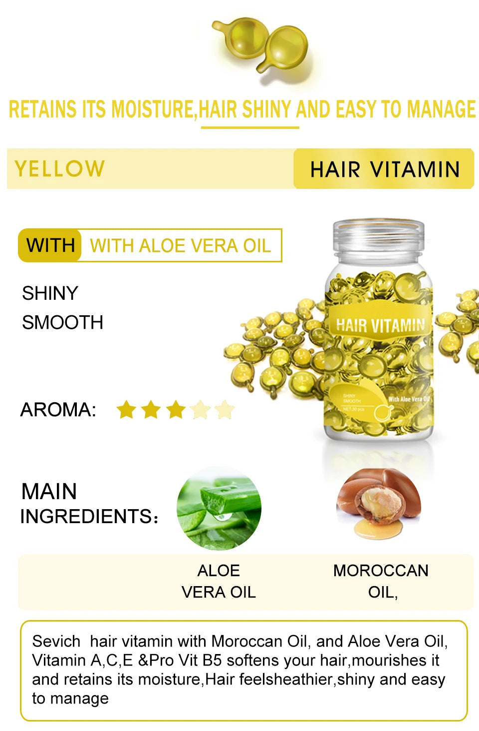 Hair Vitamin Yellow Capsule