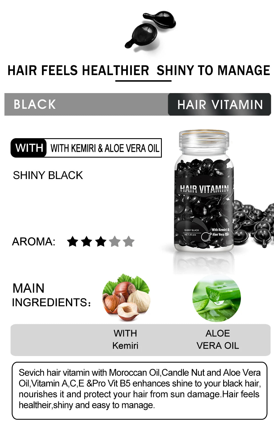 Hair Black Vitamin Capsule