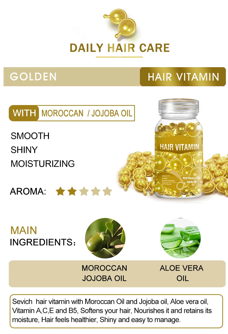 Hair Gold Vitamin Capsule